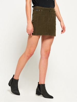 Cord Mini Skirt