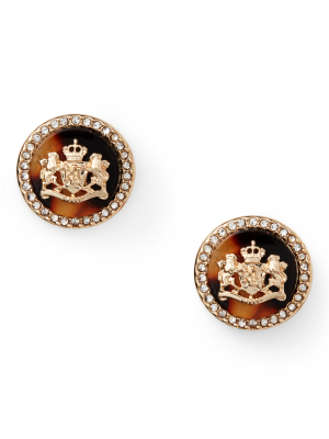 Tortoiseshell Crest Earrings