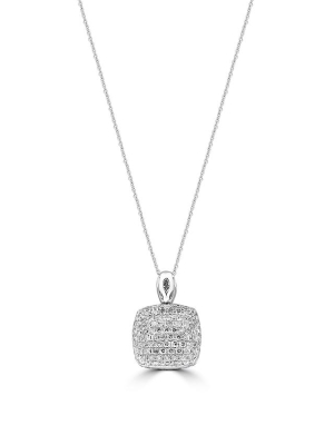 Effy Diversa 14k White Gold Black And White Diamond Double Sided Pendant