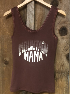 Mountain Mama Lace Tank Rust/wht