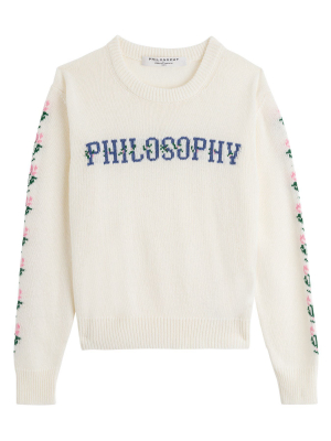 Philosophy Di Lorenzo Serafini Kids Logo Intarsia Knit Jumper