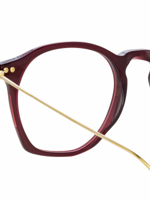 Mila Square Optical Frame In Burgundy