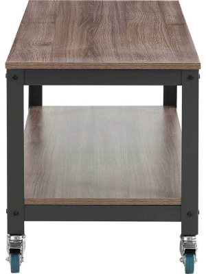 Ventura Tiered Tv Stand Gray/walnut