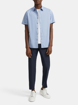 Tailored Short-sleeve Shirt In Stretch Cotton