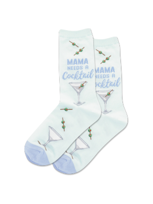 Women's Mama Needs A Cocktail Crew Socks