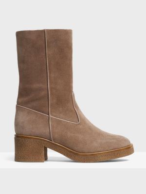 Crepe Bootie In Suede