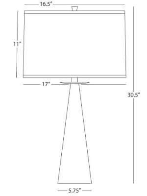 Dal Tapered Table Lamp In Various Finishes