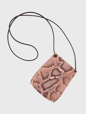 B-may Blush Python Cell Pouch Crossbody Bag