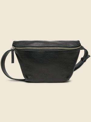 Ombu Leather Fannypack - Black