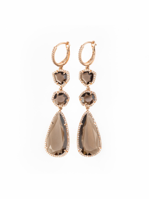 Zelda Smoky Quartz Drop Earrings