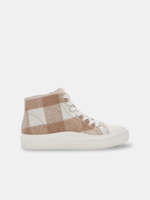 Veola Plush Sneakers Tan Multi Fabric