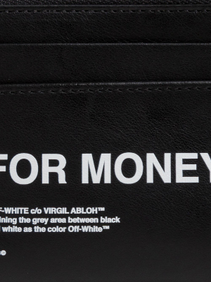 Off-white Slogan Printed Chain Wallet