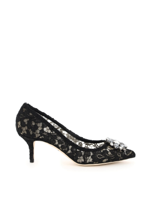 Dolce & Gabbana Taormina Lace Embellished Pumps