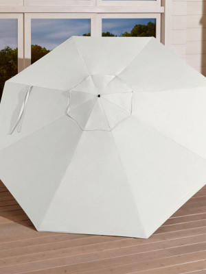 9' Round Sunbrella ® White Sand Umbrella Canopy