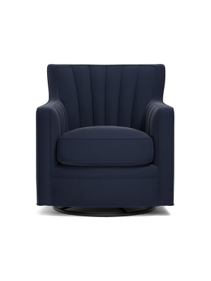 Zerk Swivel Armchair Blue - Handy Living