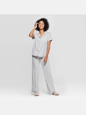 Women's Beautifully Soft Notch Collar Pajama Set - Stars Above™