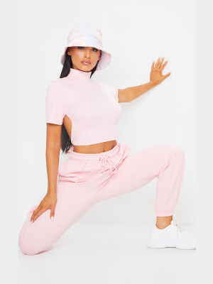 Baby Pink Seam Front Detail Joggers