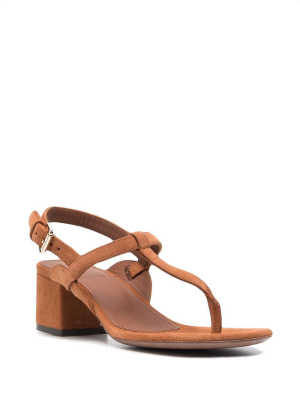 L'autre Chose T-strap Block Heel Sandals