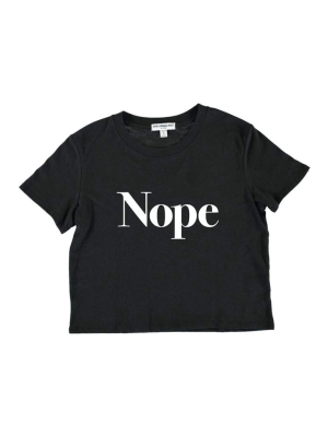 Nope Youth Size Crop Tee