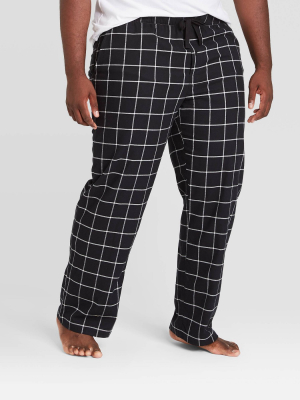 Men's Big & Tall Windowpane Plaid Flannel Pajama Pants - Goodfellow & Co™