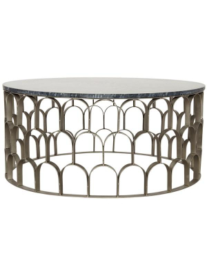 Mina Coffee Table In Antique Silver