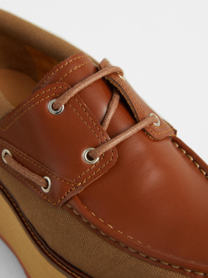 Rapson Leather And Want Organic® Cotton Boat Shoe