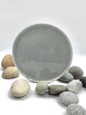 Stillness Plate | 6.5" | Greystone/clear Sky