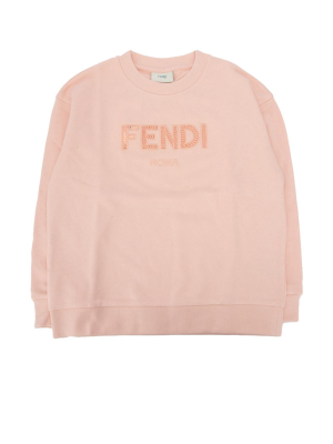 Fendi Kids Logo Embroidered Sweatshirt