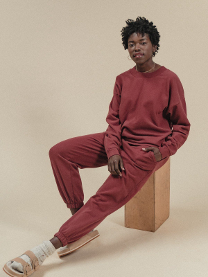 René Jogger Sweatpant - Brick