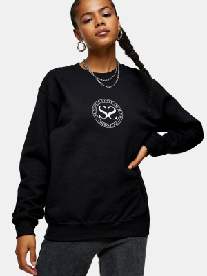 Black Sport Circle Sweatshirt