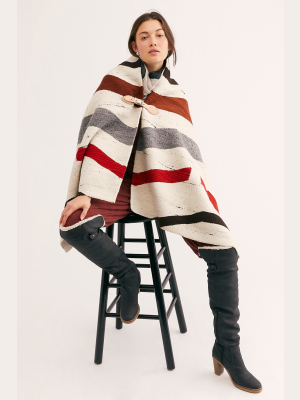 Chamula Stripe Merino Blanket Poncho