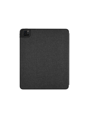 Case-mate Ipad Pro 12.9" 2020-4th Generation Grey Fabric Folio Cases W/ Pencil Holder Slot