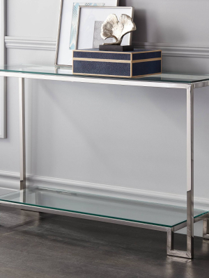 Studio 55d Krista 47 1/2" Wide Modern Glass Console Table