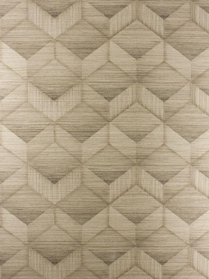 Parquet Wallpaper In Dark Brown Color By Osborne & Little