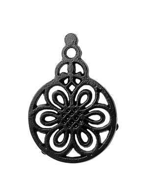 Flower & Bee Trivet Black