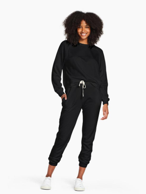 Cora Organic Cotton Crewneck - Black Ecosoft