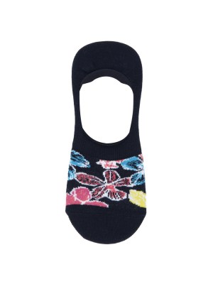 Hibiscus Floral No-show Sock