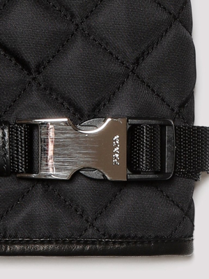 Prada Buckle Detail Quilted Gloves