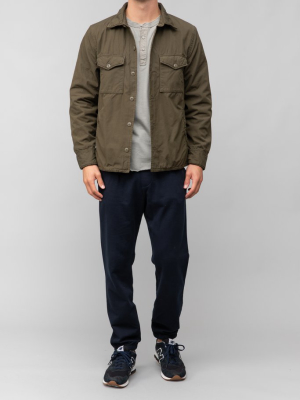 Men's Fleece Lined Shirt Jacket Olive