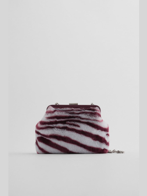 Animal Print Crossbody Bag With Clasp