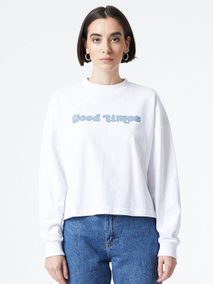 Linnea Long Sleeve - White Good Print