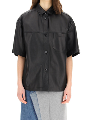 Mm6 Maison Margiela Short-sleeve Leather Shirt