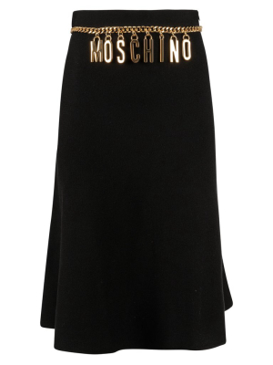 Moschino Logo Embellished Skirt