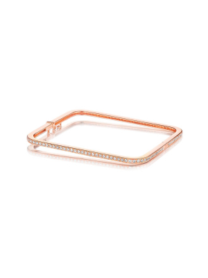 Piece Square Diamond Eternity Bangle