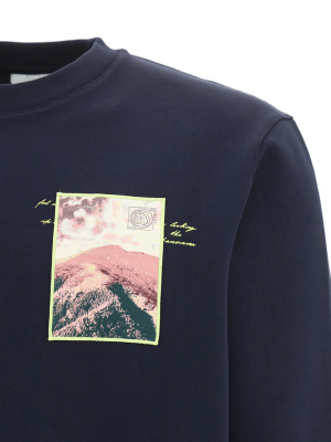 Z Zegna Graphic Print Crewneck Sweatshirt