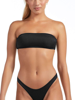 Vitamin A Ecorib Mila Bikini Top In Black