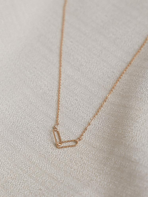 "human Connection" Interlock Diamond Cut Necklace