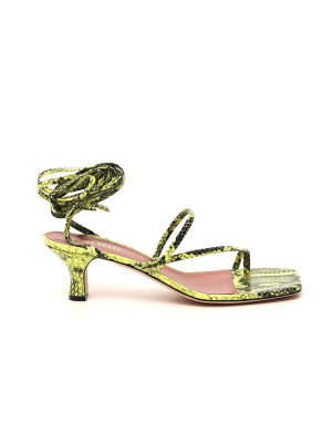 Paris Texas Embossed Ankle Strapped Sandals