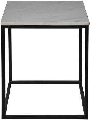 Noir Manning Large Side Table - Matte Black