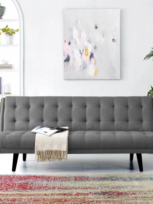 Gather Tufted Convertible Fabric Sofa Bed Gray